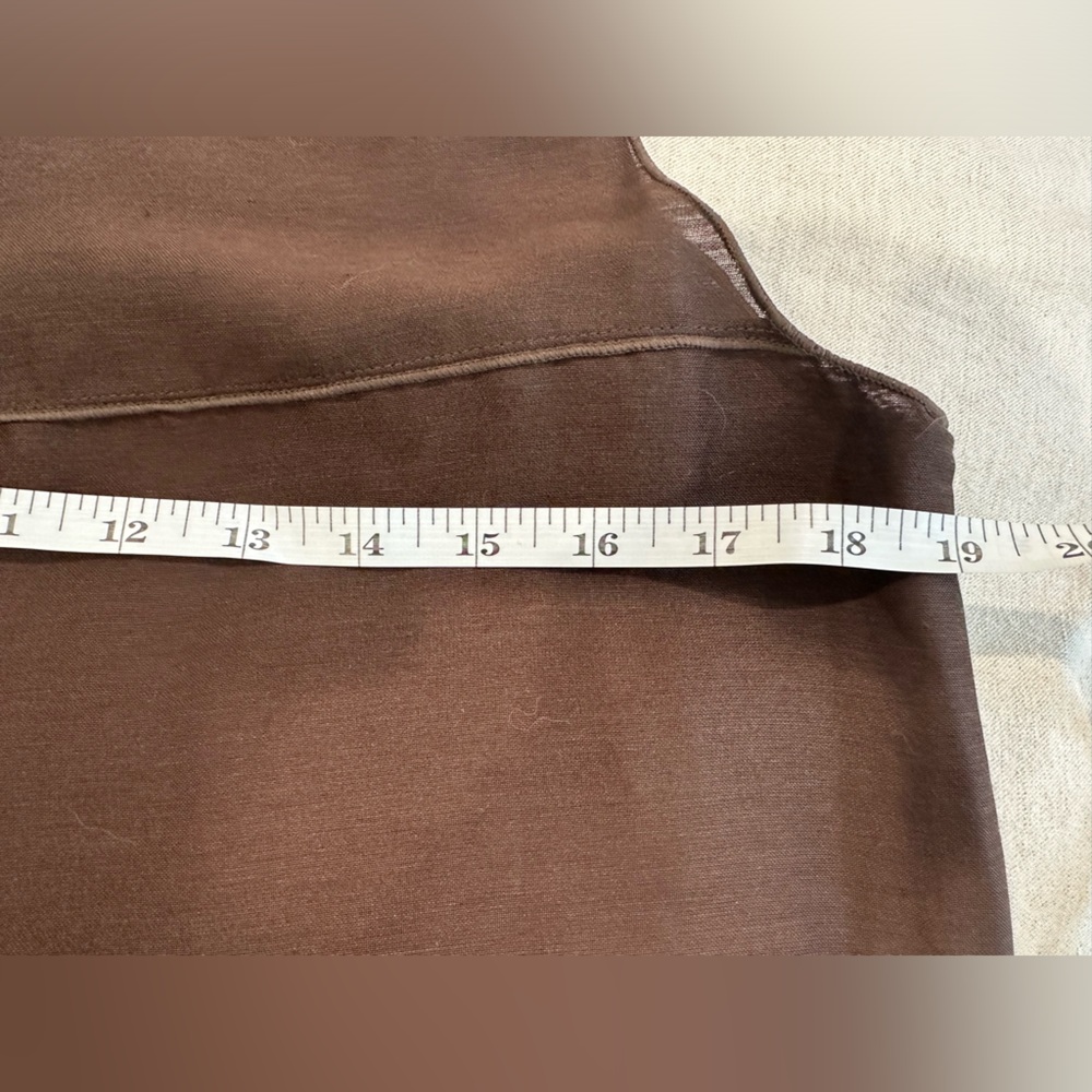 Massimo Dutti Brown Slip Midi Dress - Picture 10 of 14